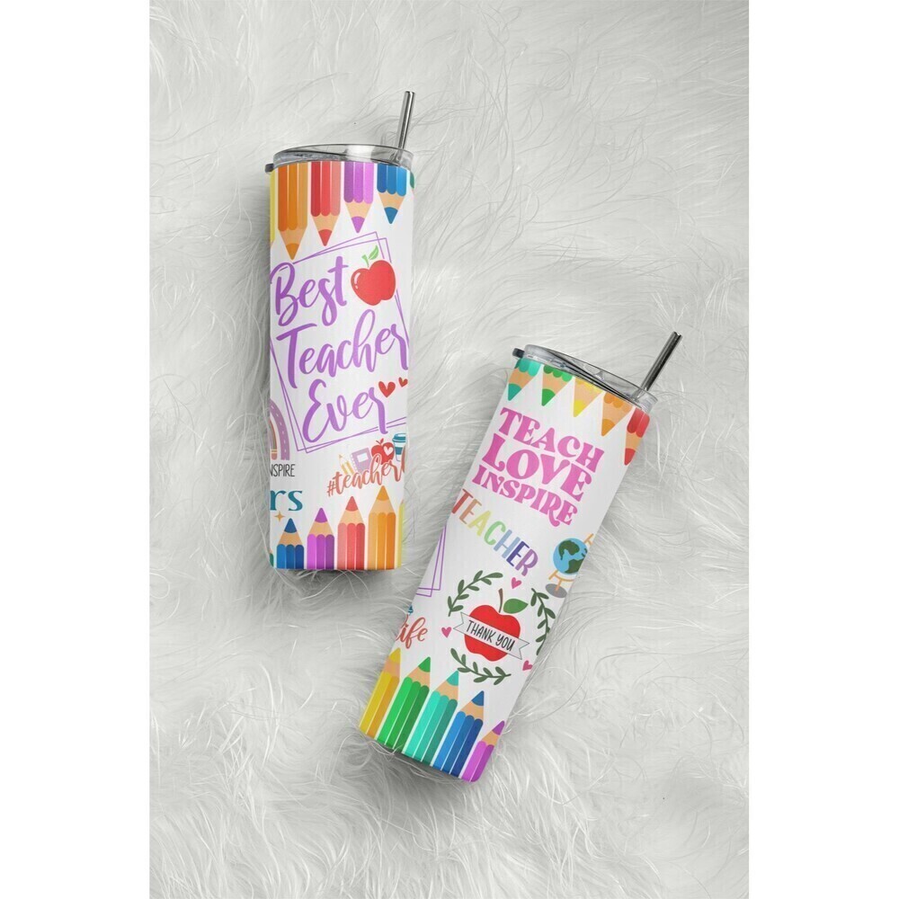 Best Teacher Ever 20oz Skinny Tumbler